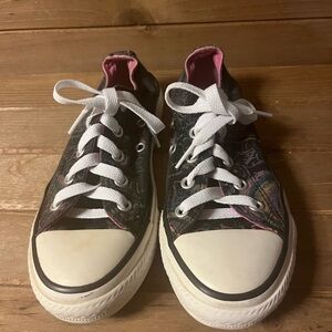 Converse kids black graffiti sneaker's both girl/ boy size 13